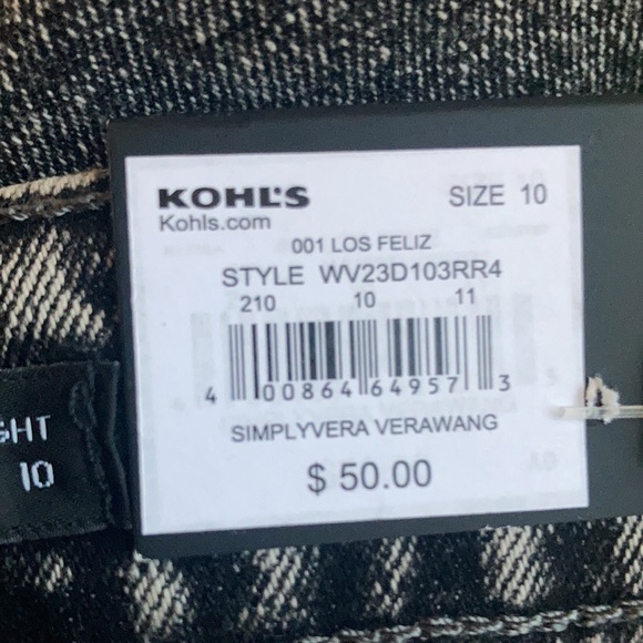 Simply Vera Vera Wang straight jean midrise w  power stretch size 12 - Picture 14 of 17